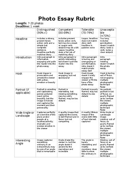 Journalism: 2 Photo Essay Rubrics | Visual Storytelling | Grades 7-12 preview image 1