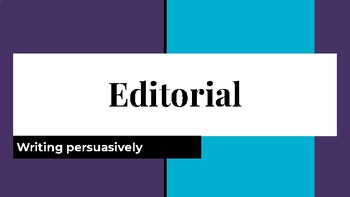Journalism: Opinion & Editorial Writing Slideshow