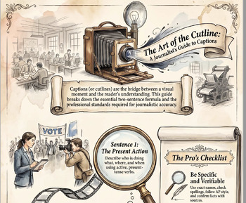 Caption Writing Reference Chart | Journalism & Yearbook | Grades 9-12 preview image 1
