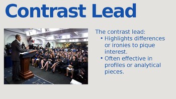 Journalism: Introduction to Lead Writing | Lead Types & Examples | Grades 9-12