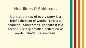 Journalism: Headline and Subhead Workshop Slideshow | HS Journalism 9-12