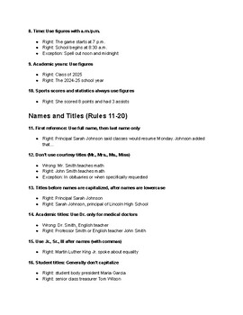 AP Style Guide for Journalism Students | 50 Rules, Quiz & Key | 9-12