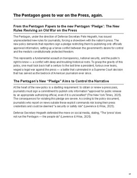 The Pentagon Goes to War on the Press (Again)