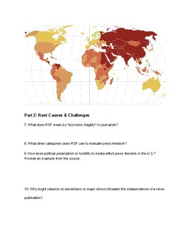 Press Freedom – RSF Webquest + Teacher Key
