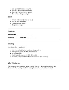 Gratitude Journalism: Hero Feature Writing Assignment | Grades 7-12
