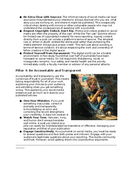 Journalism Ethics & Social Media Unit | Guide, 10 Scenarios, Quiz & Key | 9-12