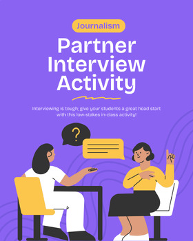 Partner Interview Activity | Journalism | Feature Writing | 9-12