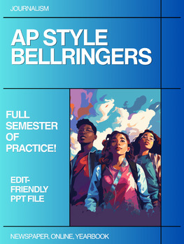 Journalism: AP Style Bellringers | 60-Slide Practice Deck PPT + Notes preview image 1