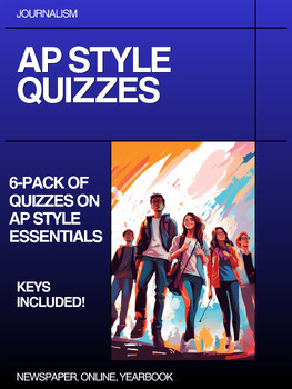 Journalism: AP Style Quiz Pack | 6 Quizzes + Answer Keys preview image 1