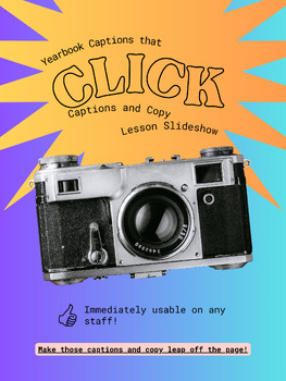 Yearbook Captions and Spread Copy Slideshow | No Trophy Captions | 9-12