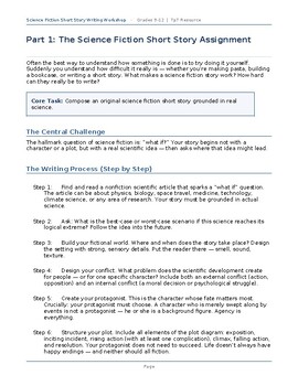 Science Fiction Short Story Writing Workshop | Student Packet (Grades 9–12)