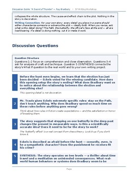 A Sound of Thunder Ray Bradbury Science Fiction Discussion Guide