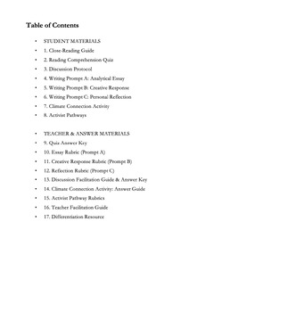 Climate Fiction Unit Bundle: 'Sunshine State' – Complete Materials & Slideshow