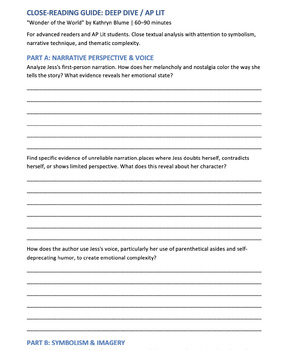 "Wonder of the World" Short Story | Climate Fiction Unit (Grades 9–12)