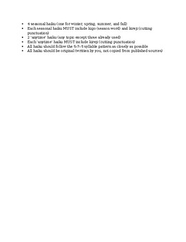 Haiku: New Ways of Seeing – Reading, Examples & Writing Assignment