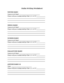 Haiku: New Ways of Seeing – Reading, Examples & Writing Assignment