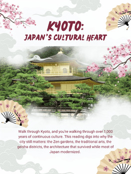 Kyoto: Japan's Cultural Heart — Reading & Comprehension Activity