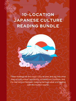 10-Location Japanese Culture Reading Bundle | 7-12 Cross-Curricular preview image 1