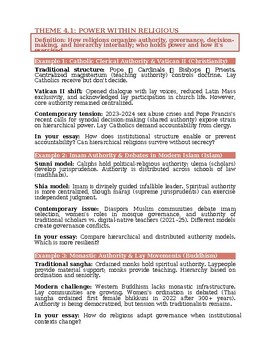 Concept 4: POWER - IB DP Religions & Society Guide