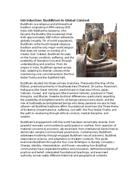 Buddhism Study Guide: IB World Religions & Religion and Society