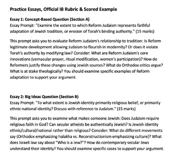 Judaism Study Guide: IB World Religions & Religion and Society