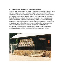Shinto Study Guide: IB World Religions & Religion and Society