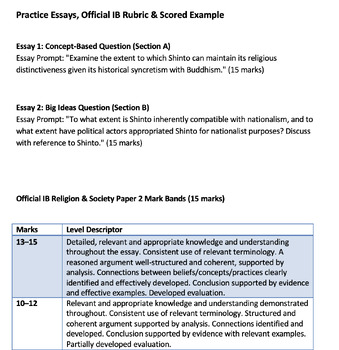 Shinto Study Guide: IB World Religions & Religion and Society