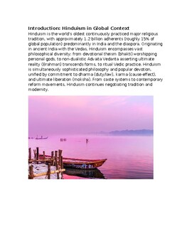 Hinduism Study Guide: IB World Religions & Religion and Society