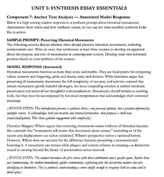 AP Lang Unit 5: Synthesis Essay Essentials | FRQ 1 High School