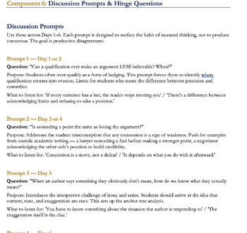 AP Lang Unit 8: Advanced Argumentation & Row C Sophistication
